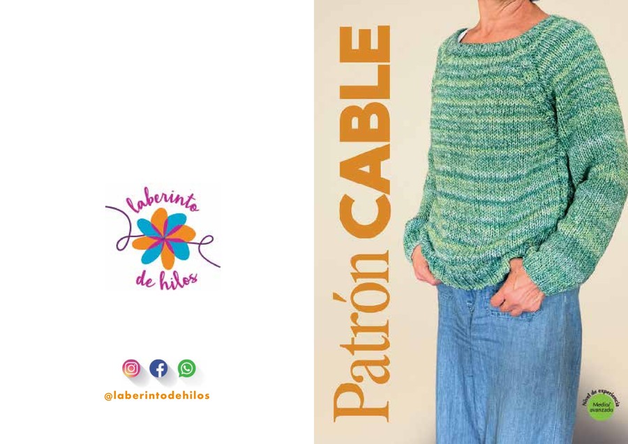 Saco Cable tejido a dos agujas